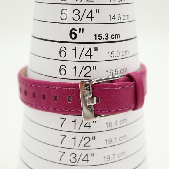 Armani Exchange Pink Colorful MOP Fish Scale 36mm Watch Leather with New Battery main image 11